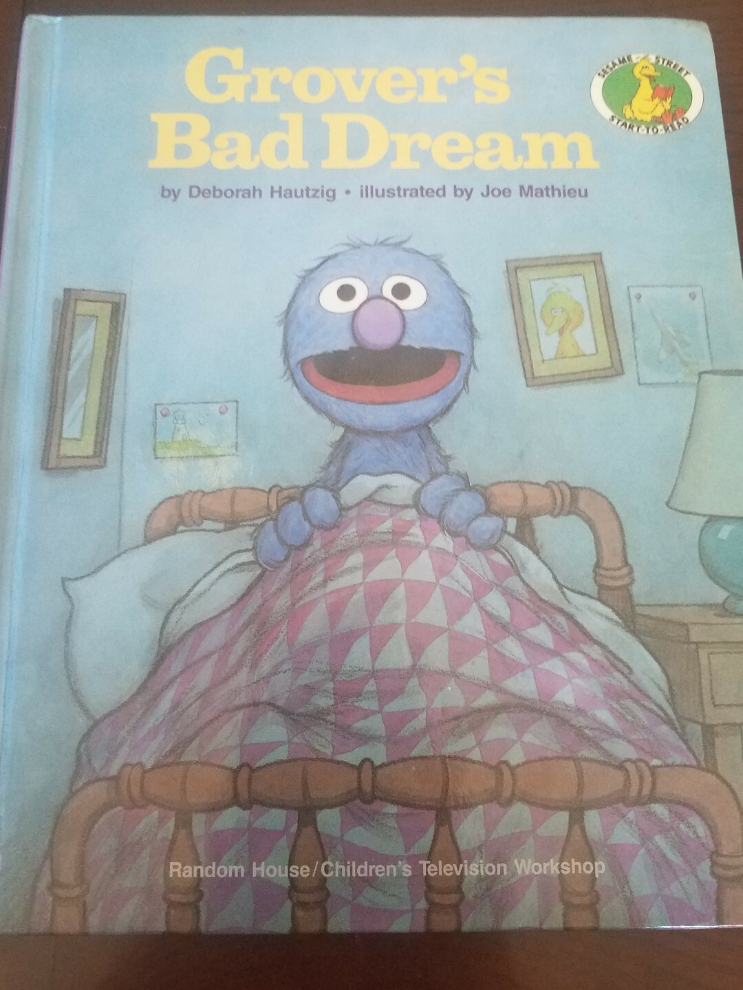 Sesame Street Grover’s Bad Dream Hardcover Book-RARE