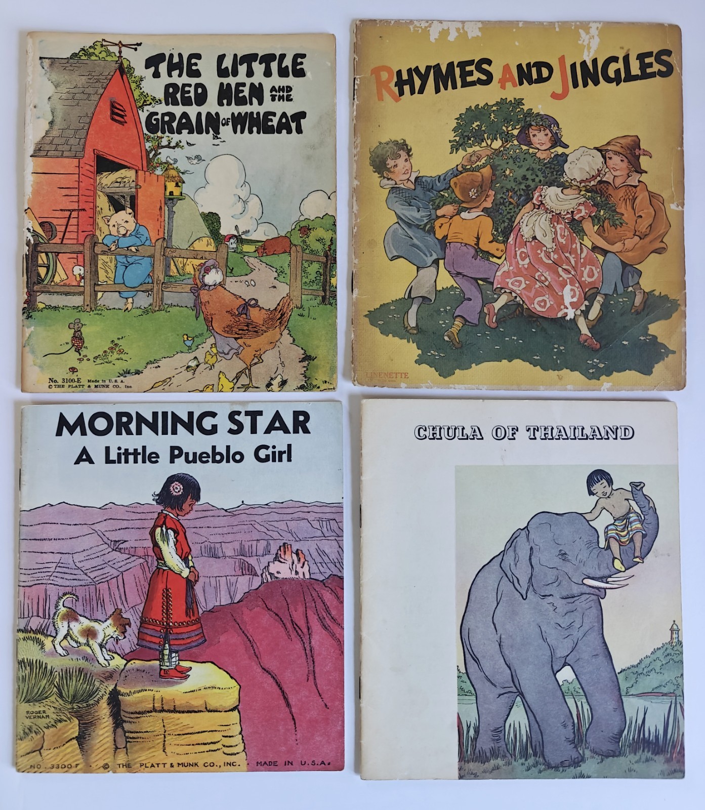 Lot Antique Platt & Munk Children’s Story books Sam’l Gabriel Sons Co 1930s