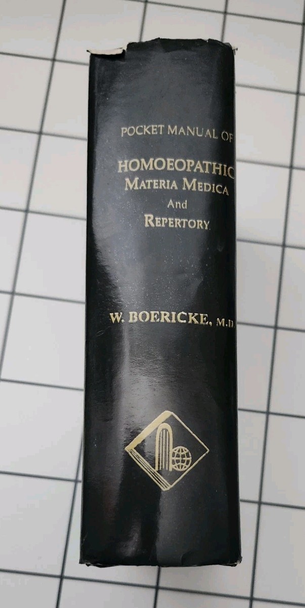 Pocket Manual of Homoeopathic Materia Medica and Repertory, W Boericke, MD. 1996
