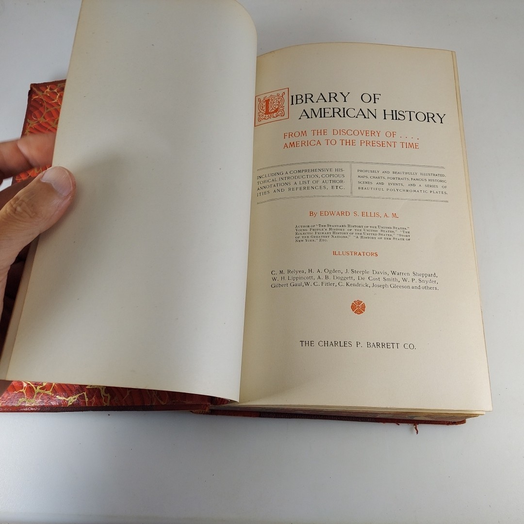 Library of American History Vol 9, Edward Ellis 1905 Charles P Barrett HC