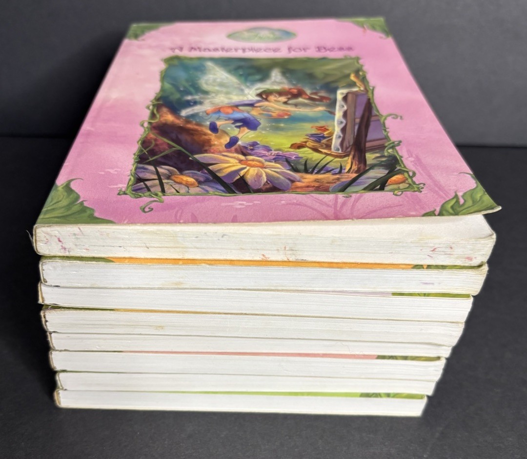 8 Disney Fairies Tales of Pixie Hollow Books Paperback Bess Tink Fawn Lily Beck