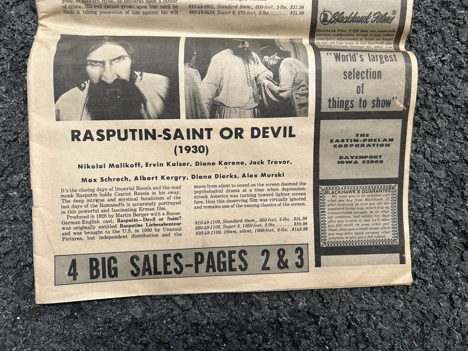 Blackhawk Films Sales Flyer (October 1972) Super 8 & 8mm Catalog Dr. Jekyll