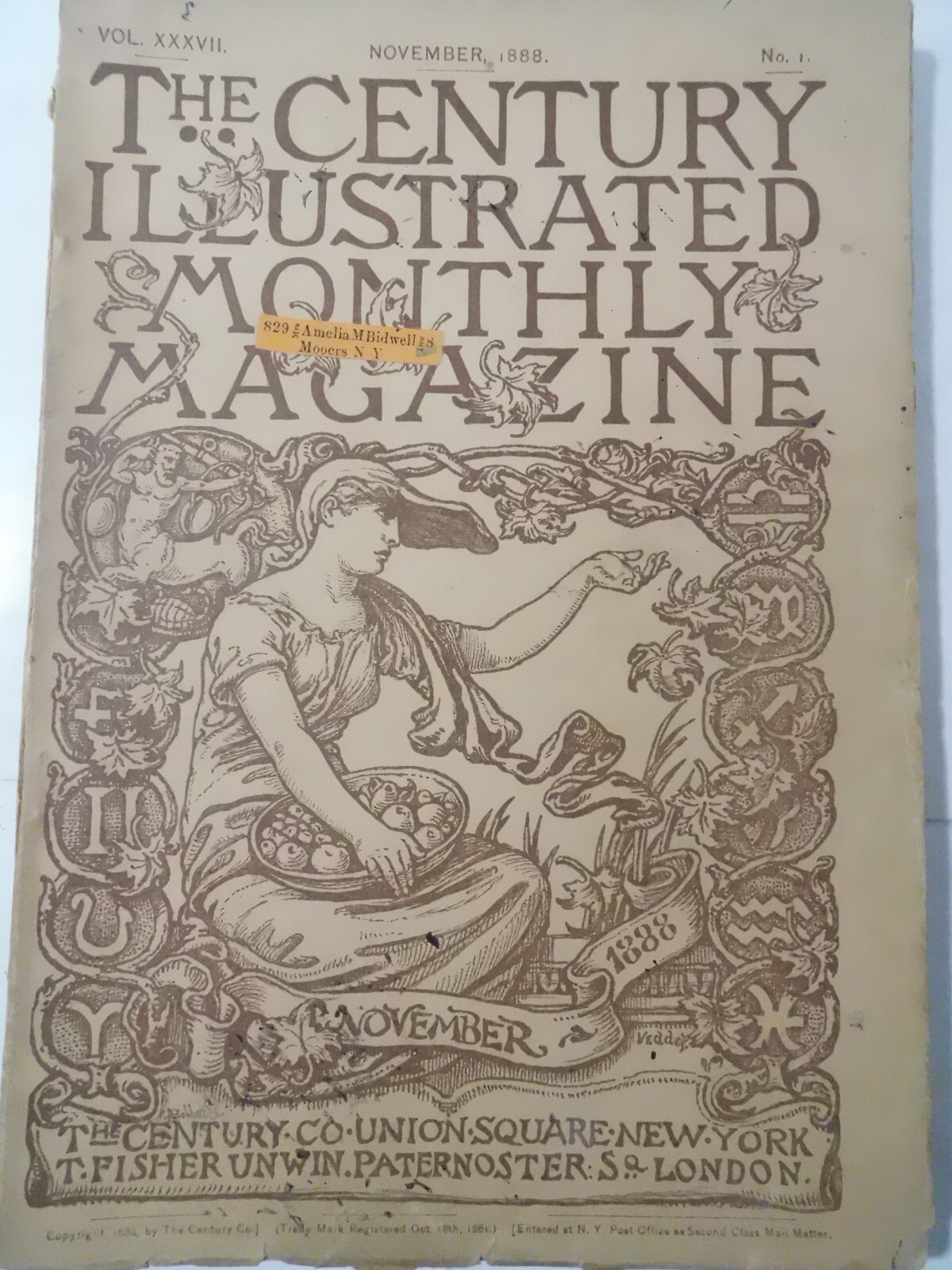1888 Century Illustrated Monthly Magazines- November