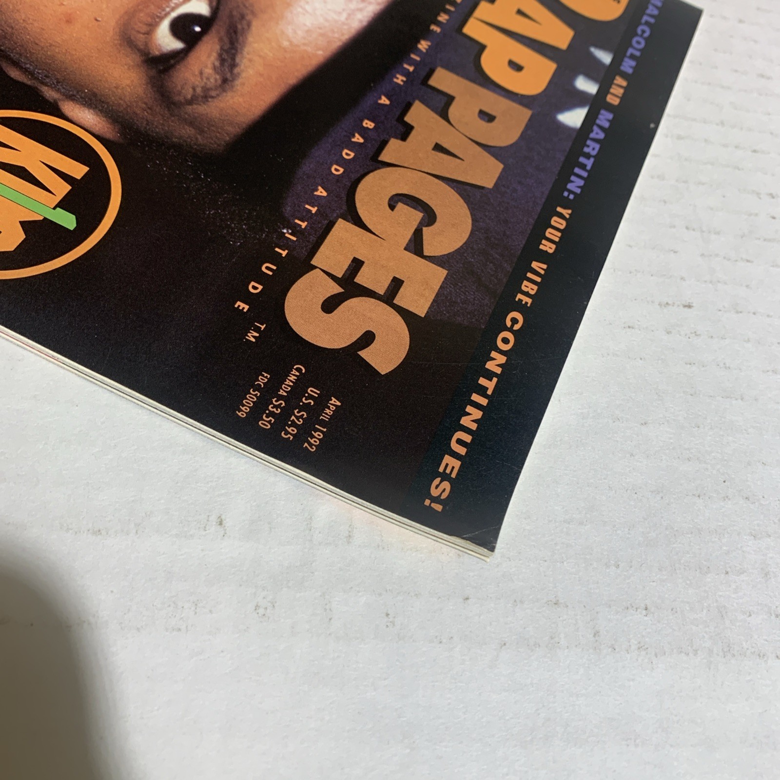 Rap Pages Magazine April 1992 KRS 1 Cover Tupac MC Lyte Malcolm X & Martin RARE!
