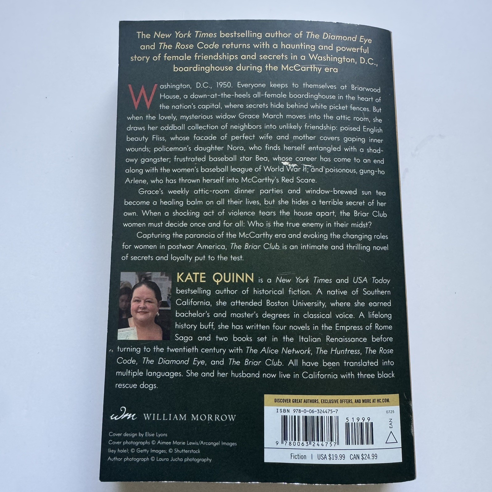 THE BRIAR CLUB by Kate Quinn, Paperback, Historical Fiction Mystery Set in 1950s