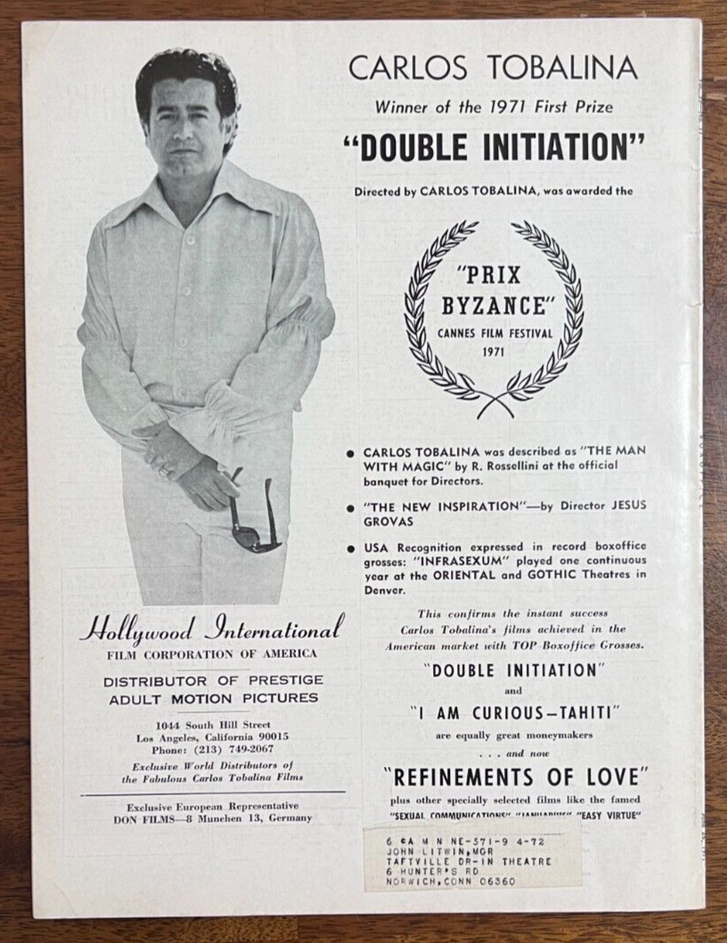 BOXOFFICE MAGAZINE FT. WILLARD JUNE 1971 HORROR 9.25×12.25