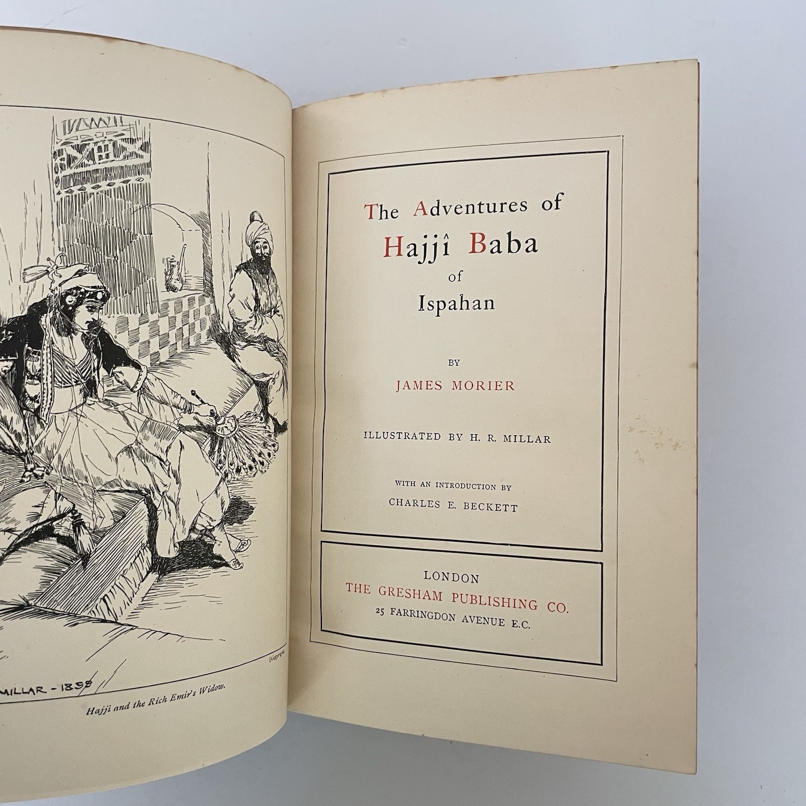 Hajji Baba by James Morier – Hardcover Gresham Publishing Co. UK RARE EDITION
