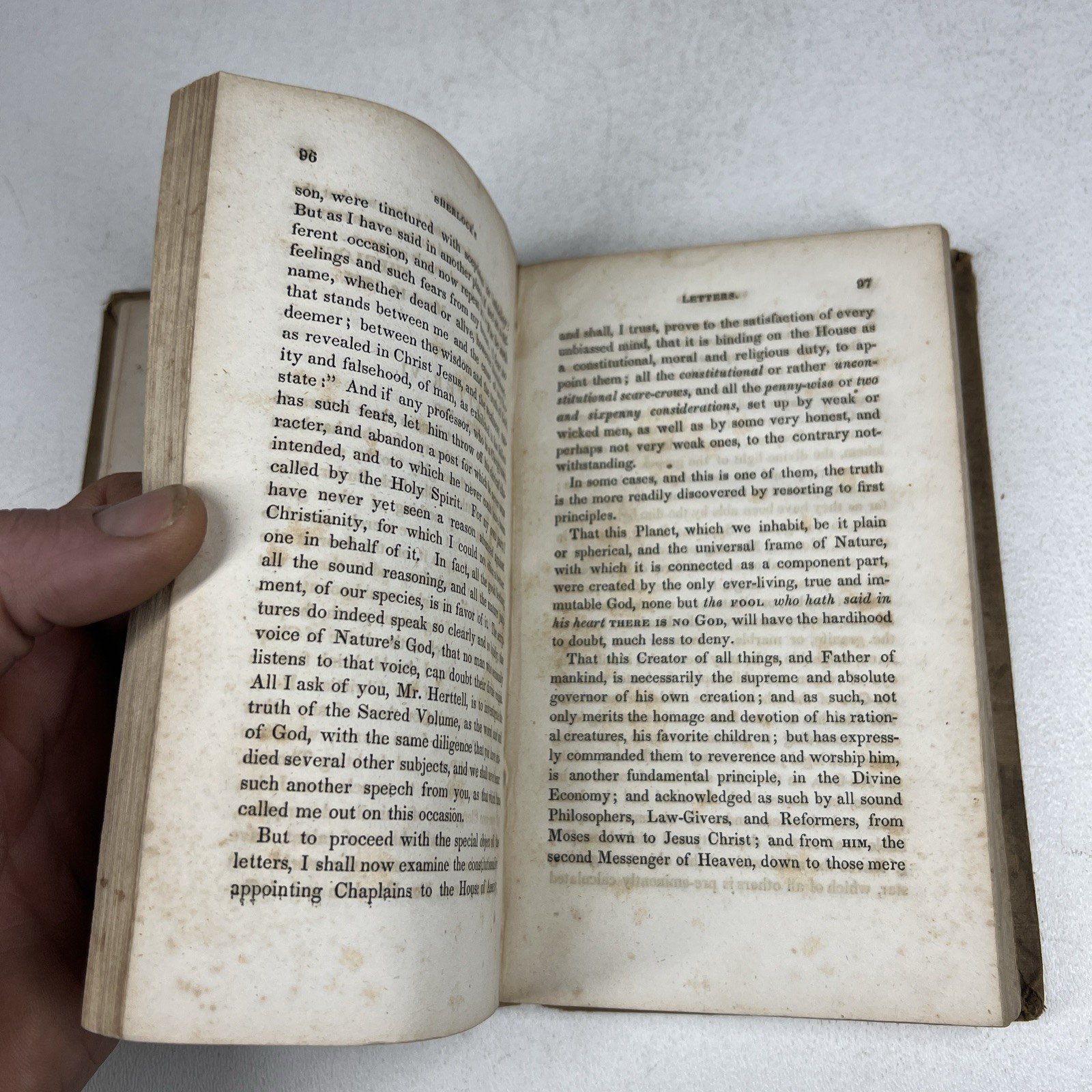 A Laymans Apology Antique Book 1834 Sherlock Solomon Southwick HC Christian