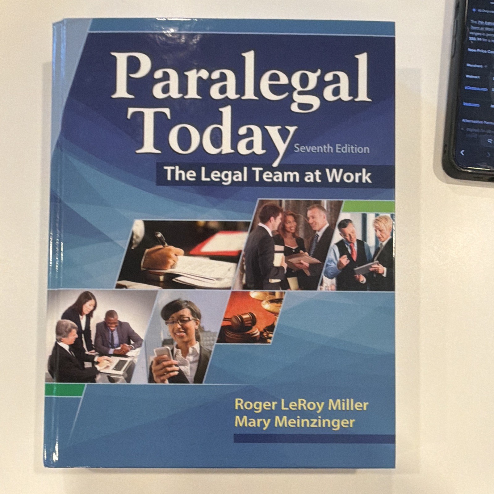 Paralegal Today: The Legal Team at Work 7th Ed Paperback Miller Meinzinger
