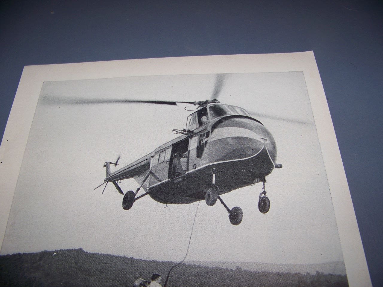VINTAGE..1955 SIKORSKY S-55 HELICOPTER..1-PAGE SALES AD…RARE! (872R)