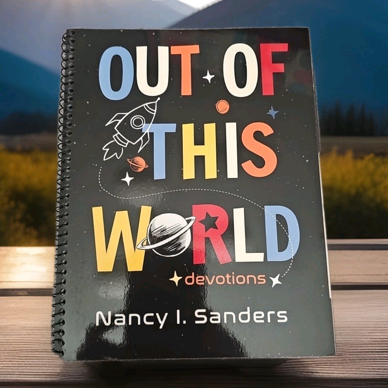 Out of This World Devotions by Nancy Sanders (2025, Spiral) New Free Shipping