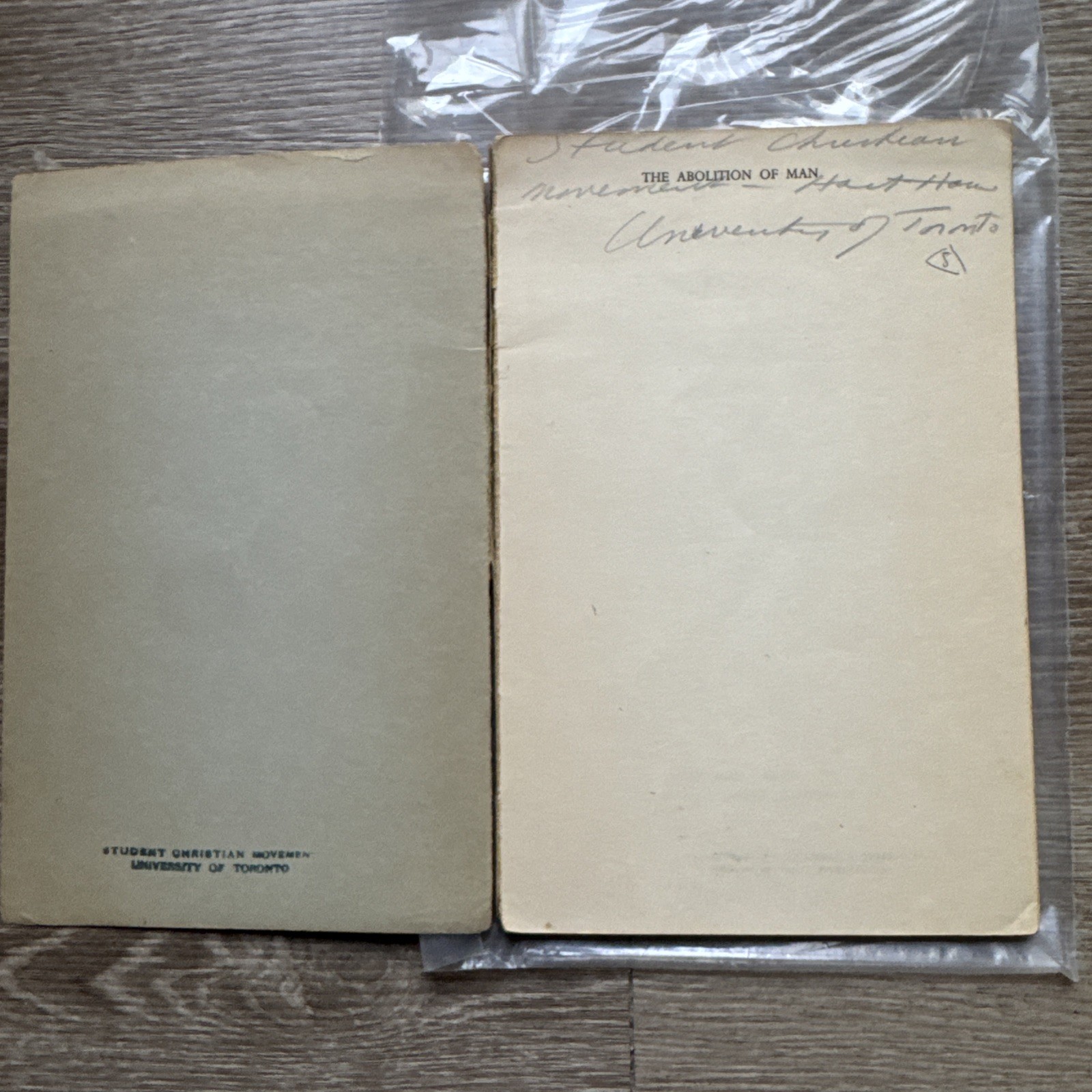 The Abolition Of Man-C.S. Lewis-VERY RARE VTG University Of Durham Lectures 1947