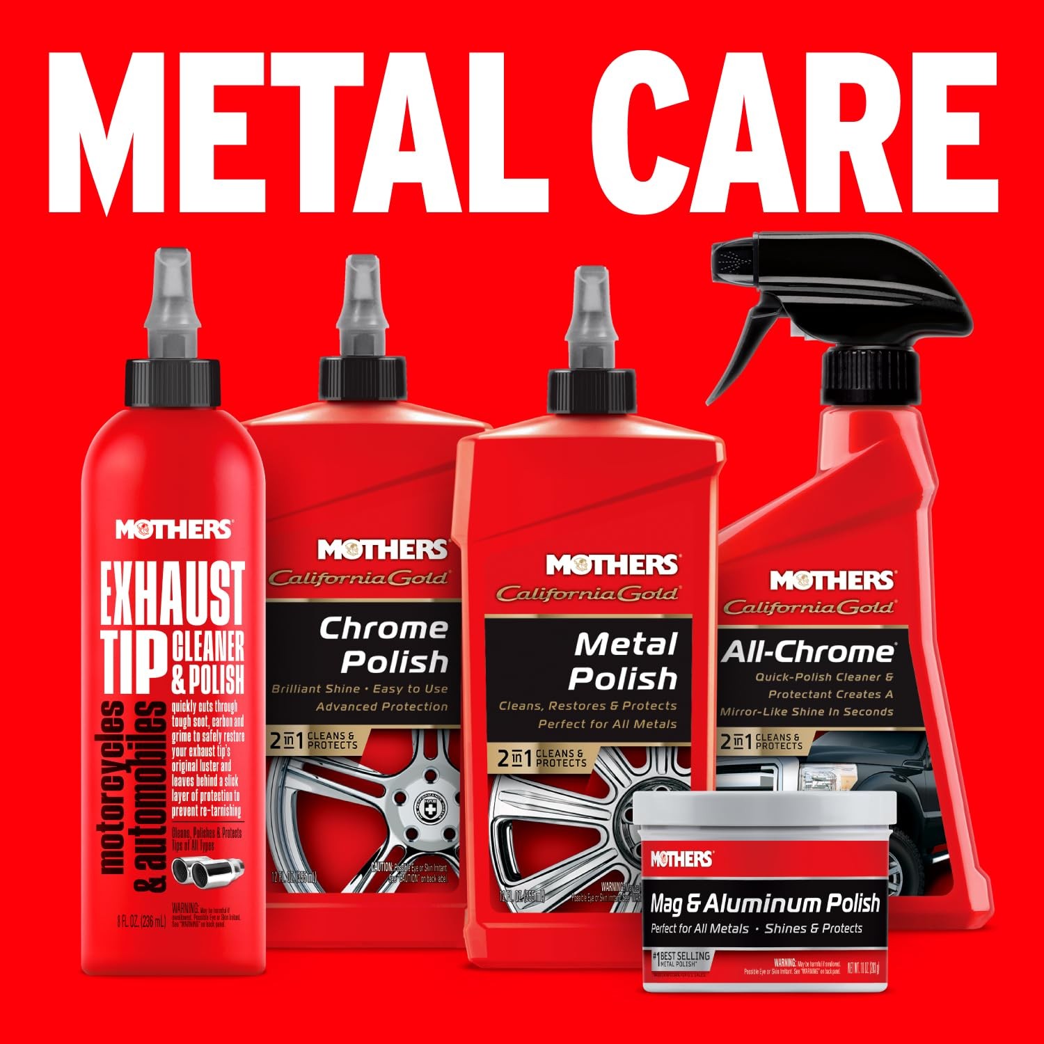 Mothers Mag & Aluminum Polish – 5 Oz. For Aluminum Wheels, Metal Care (05100)