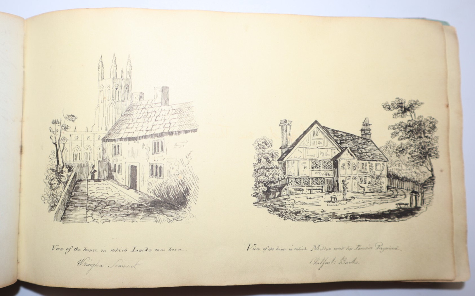 1850s Sketch Book Prints Hand Written Hand Drawn Sketches Signatures 194 Pages