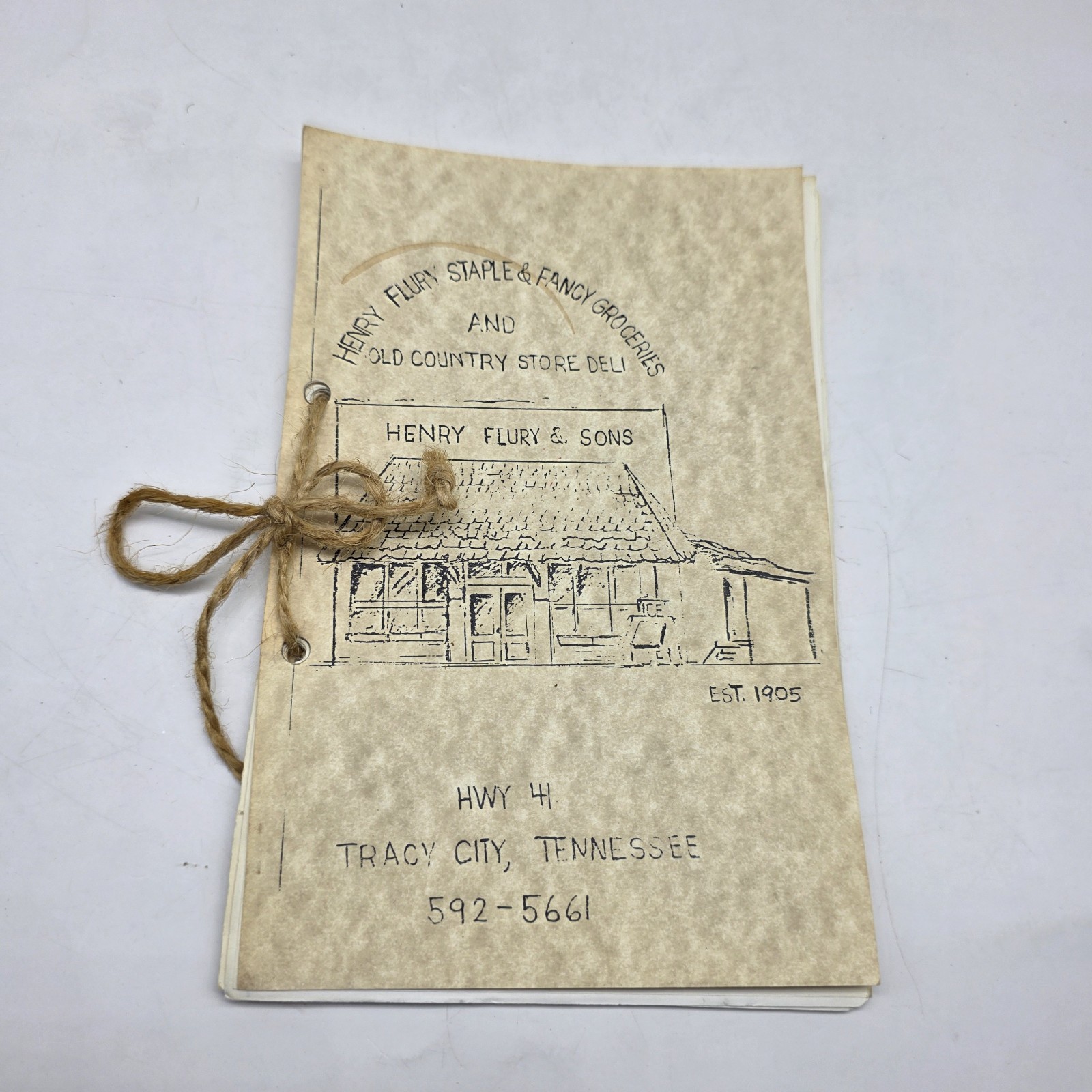 vtg Henry Flury & Sons Grocery Tracy City TN Old Country Store Booklet 1905 Est