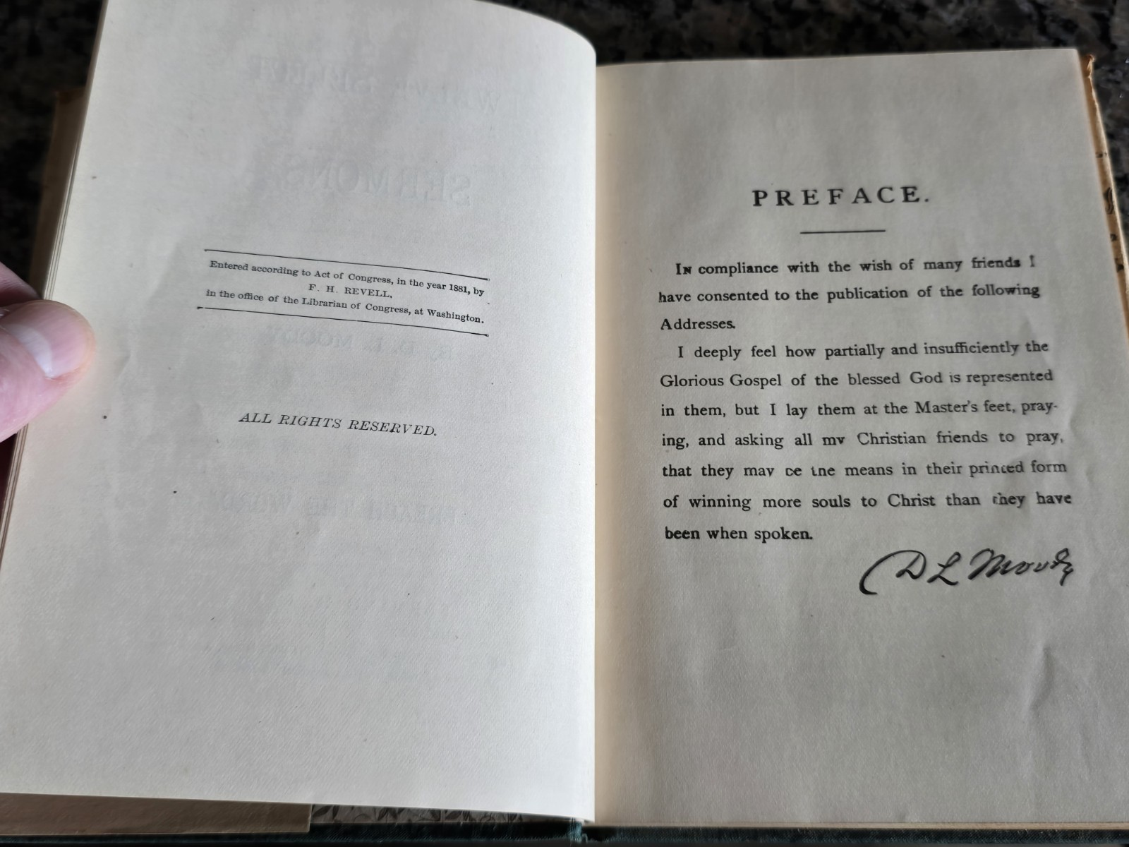 RARE 1881 Twelve Select Sermons Dwight Moody Fleming H. Revell WITH DUST JACKET