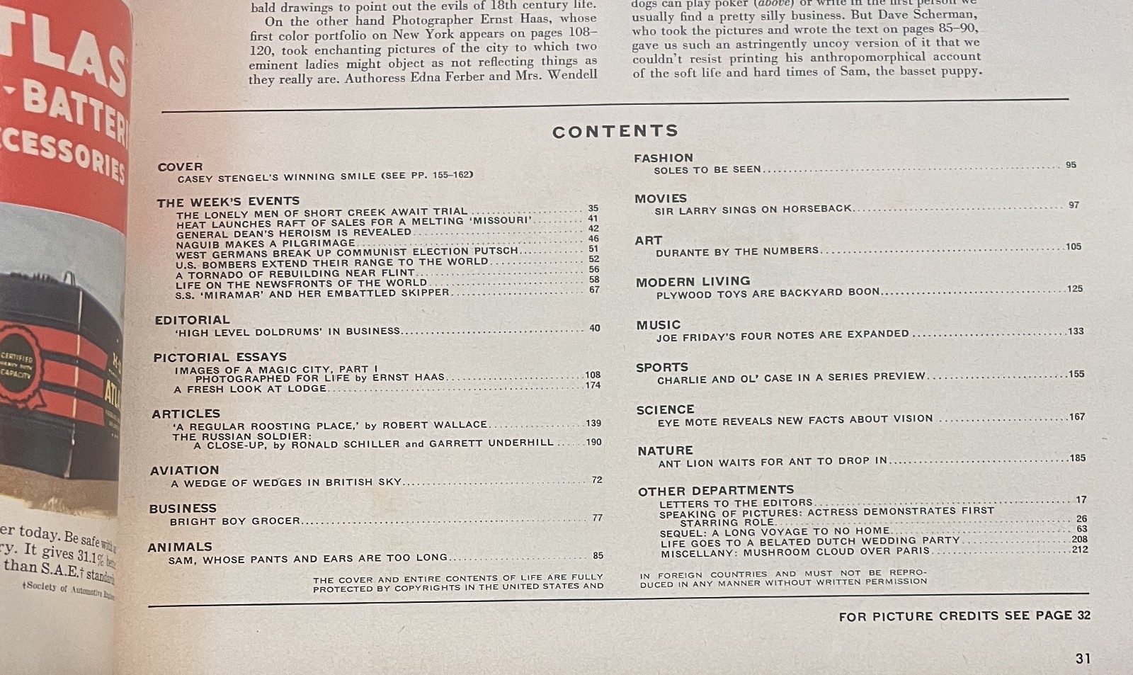 Life Magazine September 14, 1953 Casey Stengel Winning Smile Yankees 214 Pages!