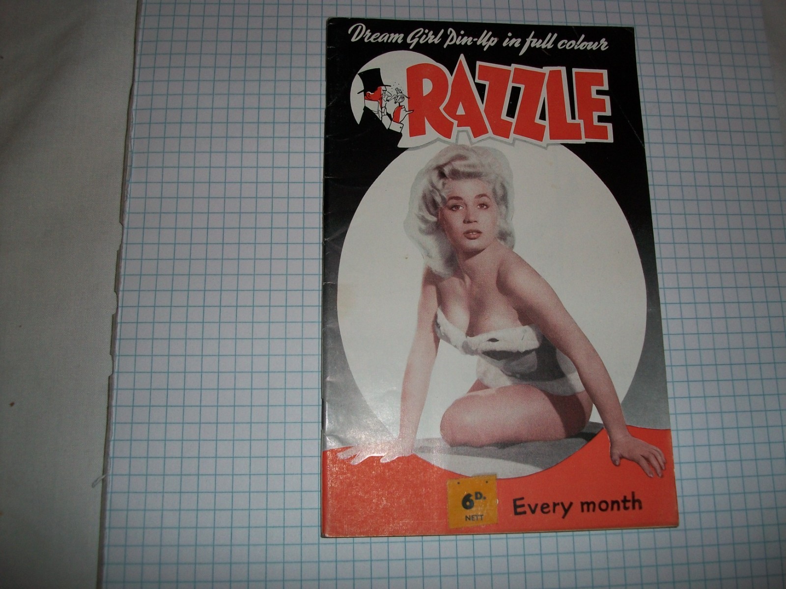 Pinup Magazine 1950’s Davies pinup art spicy men’s girlie VF Condition