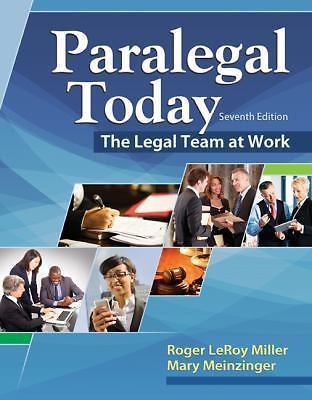 Paralegal Today: The Legal Team at Wo- hardcover, 1305506081, Roger LeRoy Miller