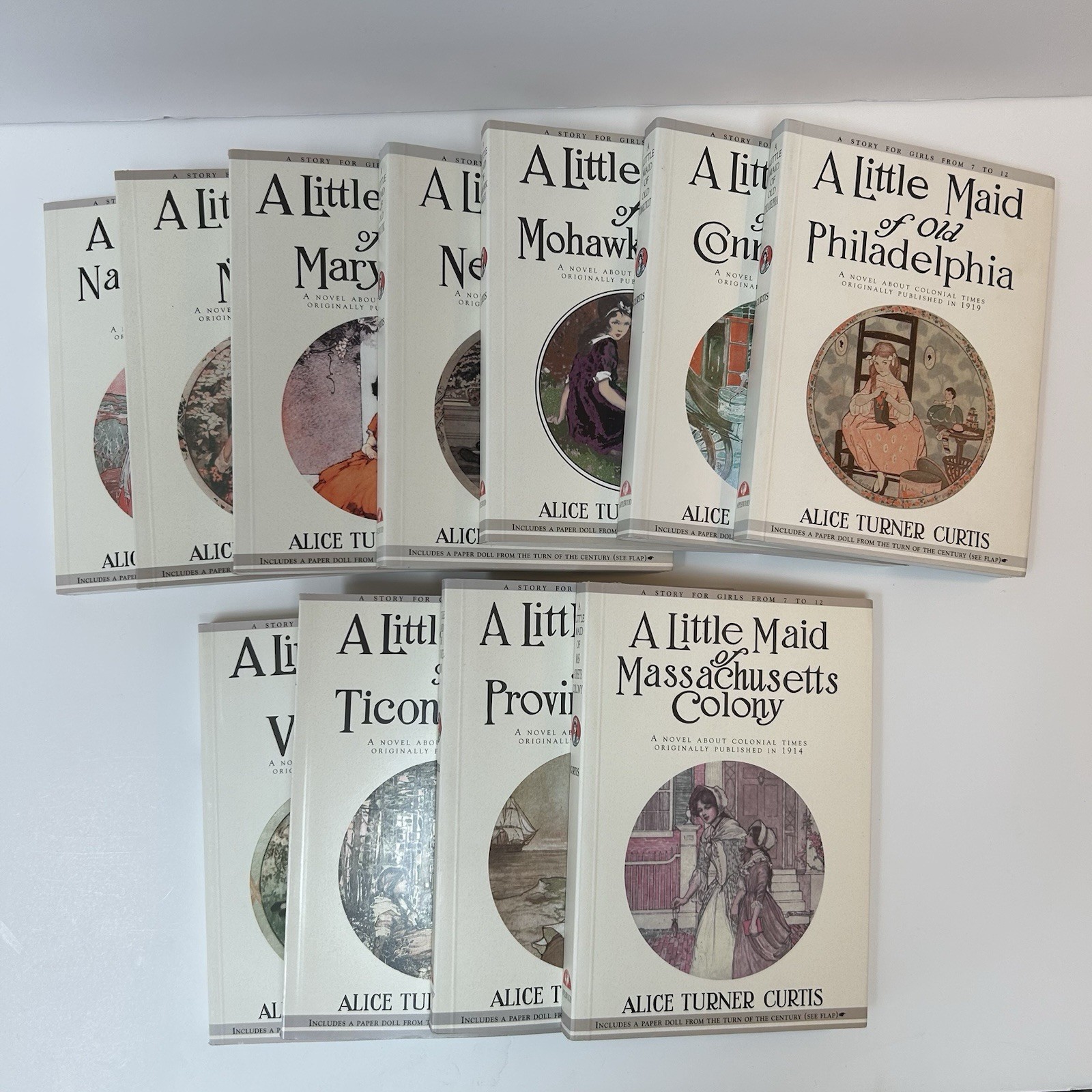 Complete Applewood A Little Maid 11 Book Set Alice Turner Curtis Paper Dolls