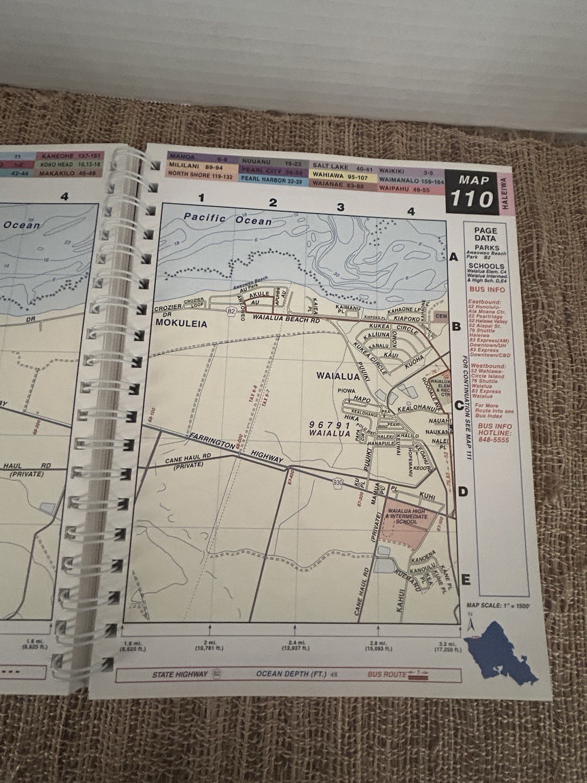 THE OAHU MAP BOOK 2001 EDITION EXCELLENT CONDITION! 164 PAGES. Phears Mapbooks.