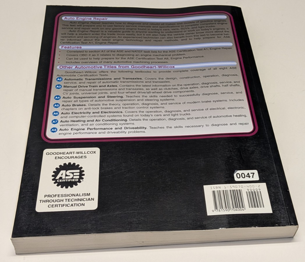 Auto Engine Repair Preperation for Certifgicaiton A1 James E. Duffy 1590704002