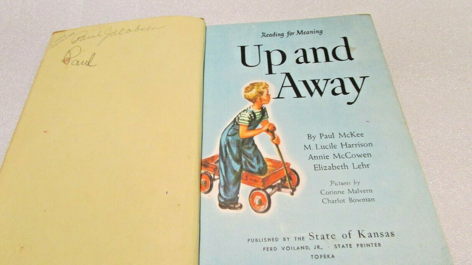 Up And Away Reading For Meaning P McKee & L Harrison Houghton Mifflin 1949 USA