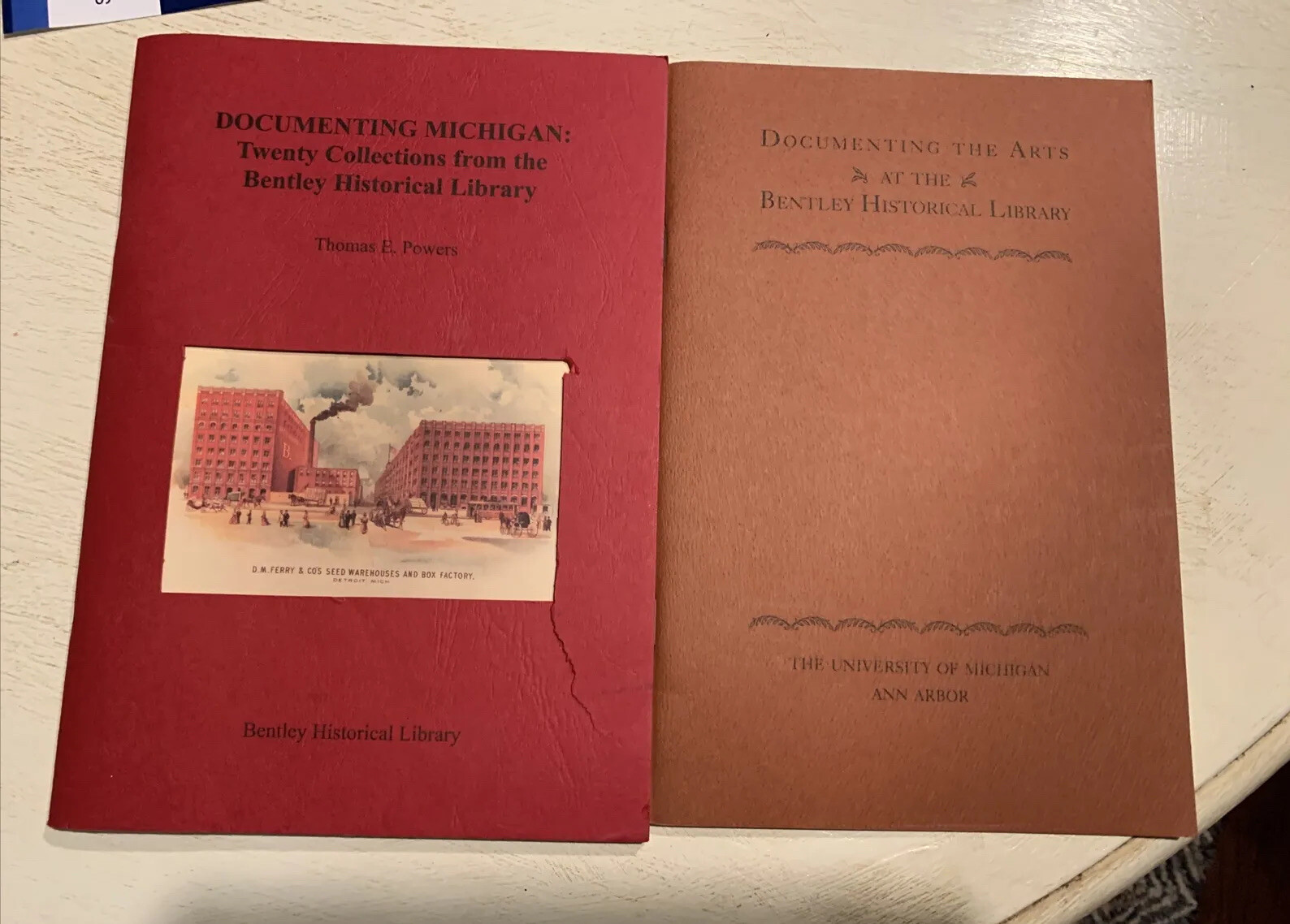 Lot of 2 Bentley Historical Library PB University of Michigan Documenting Arts