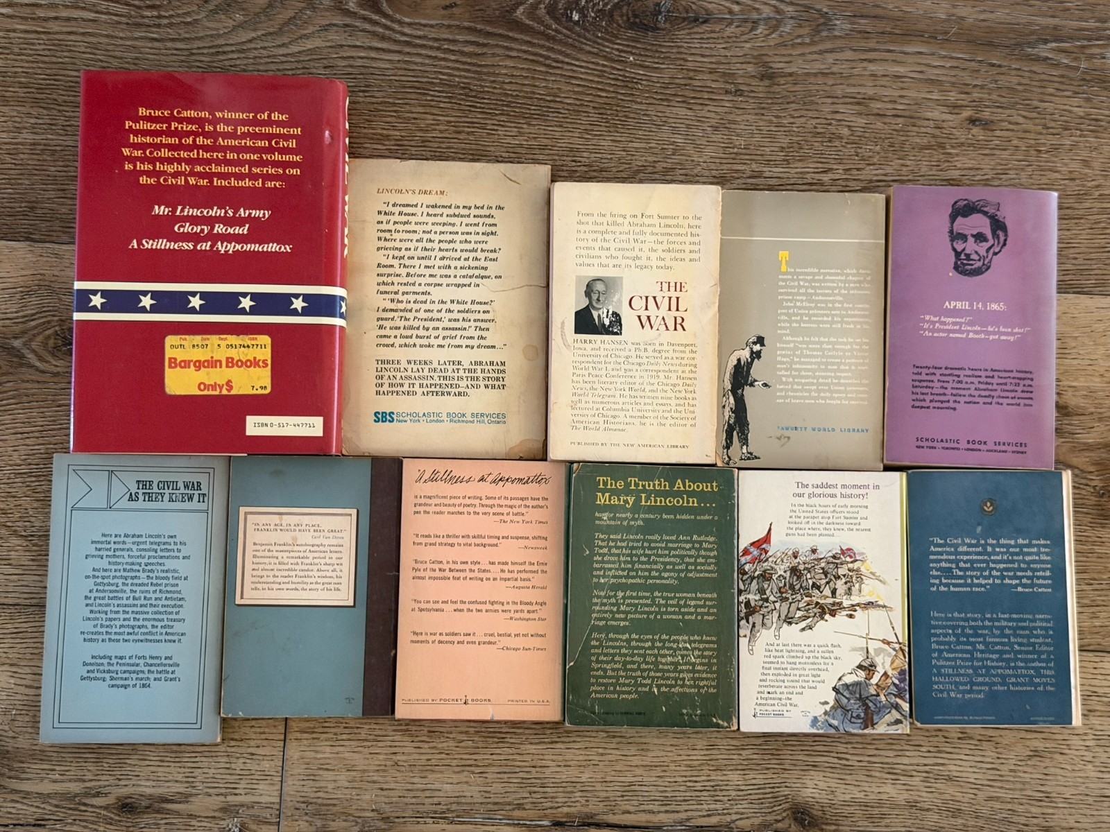 Civil War & Lincoln History Book Lot of 11 Bruce Catton Benjamin Franklin HC PB