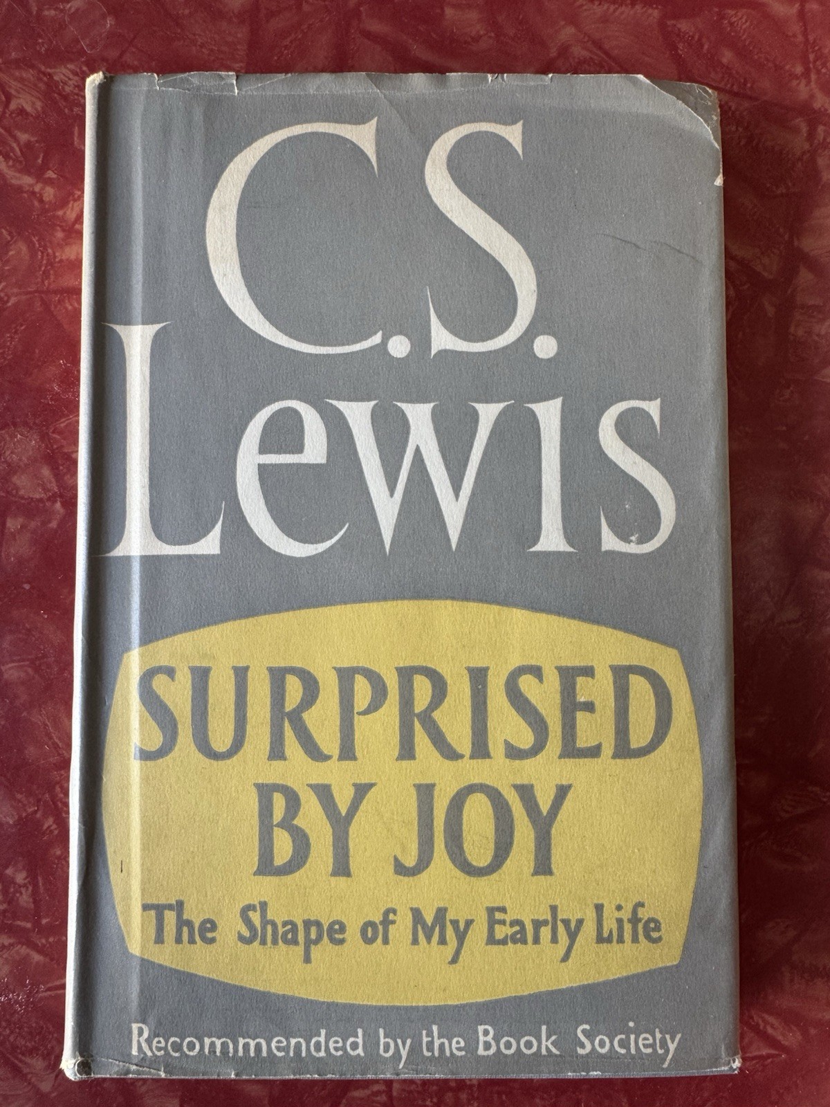 C.S. Lewis Surprised by Joy | 1955 First Edition 2nd Print Hardback Original DJ