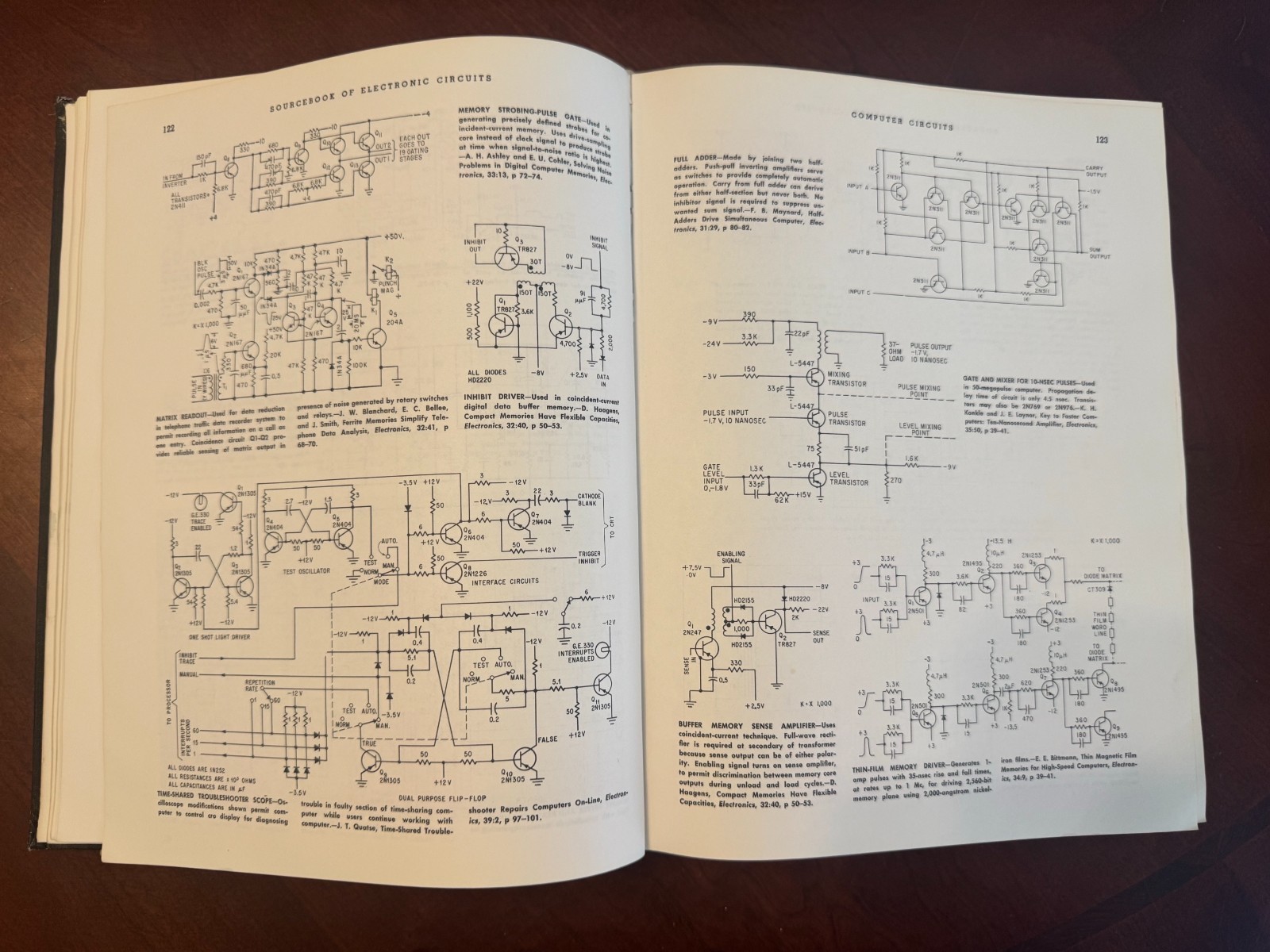 1968 vtg Sourcebook of Electronic Circuits MARKUS Educational HC ills book 1960s