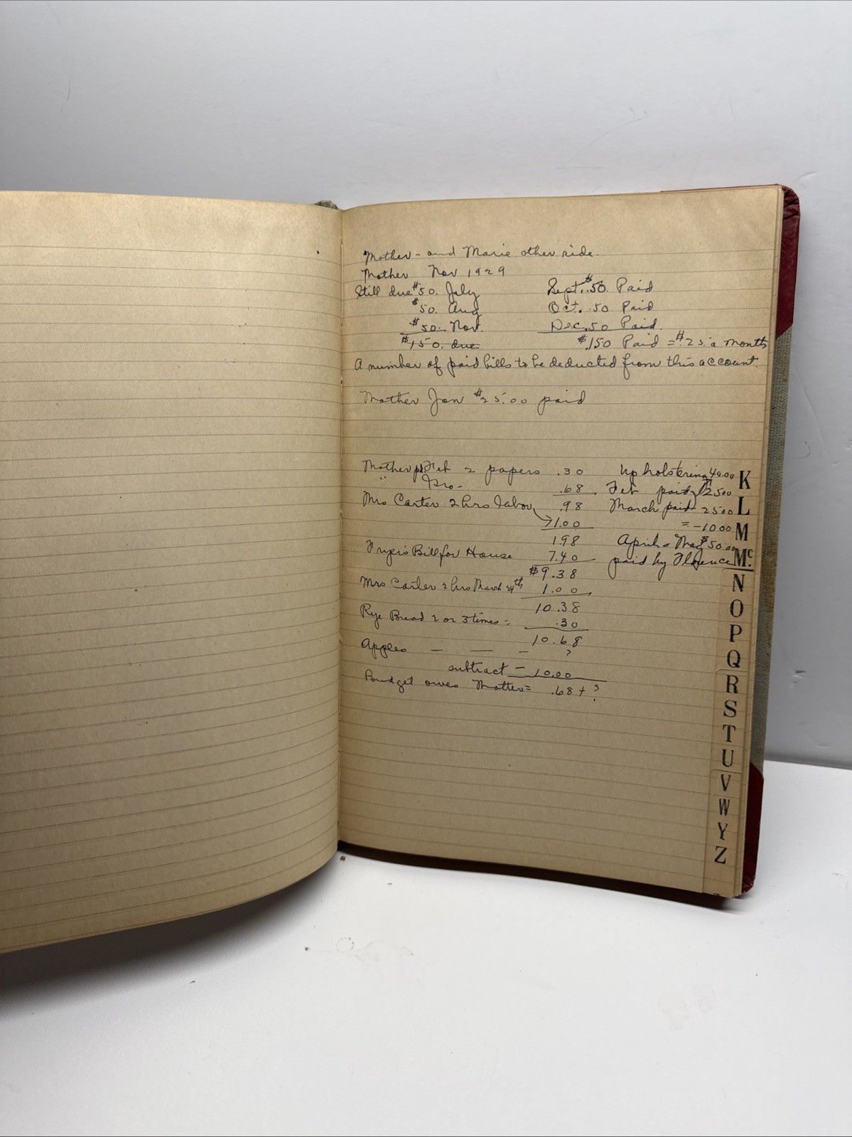 Antique Ledger Budget Book
