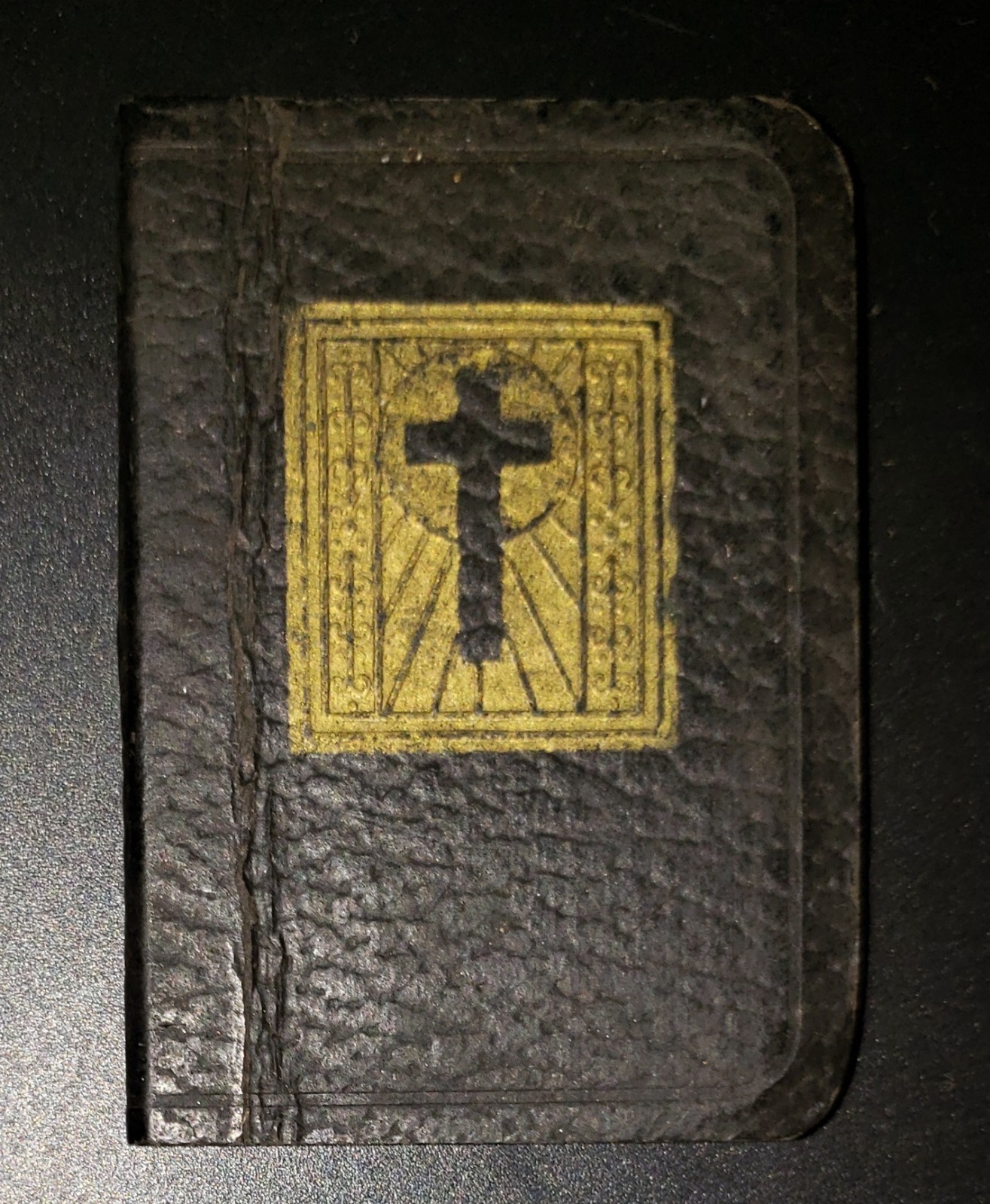 Vintage 1930s Miniature Hardcover Thumb Bible Hoffmeister Undertaking St Louis