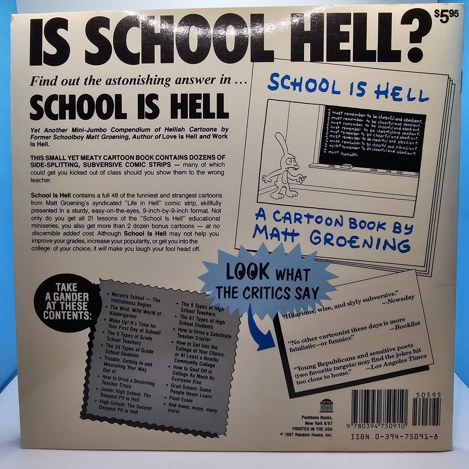 Love is Hell, How to Go to Hell And School is Hell Cartoon Books
