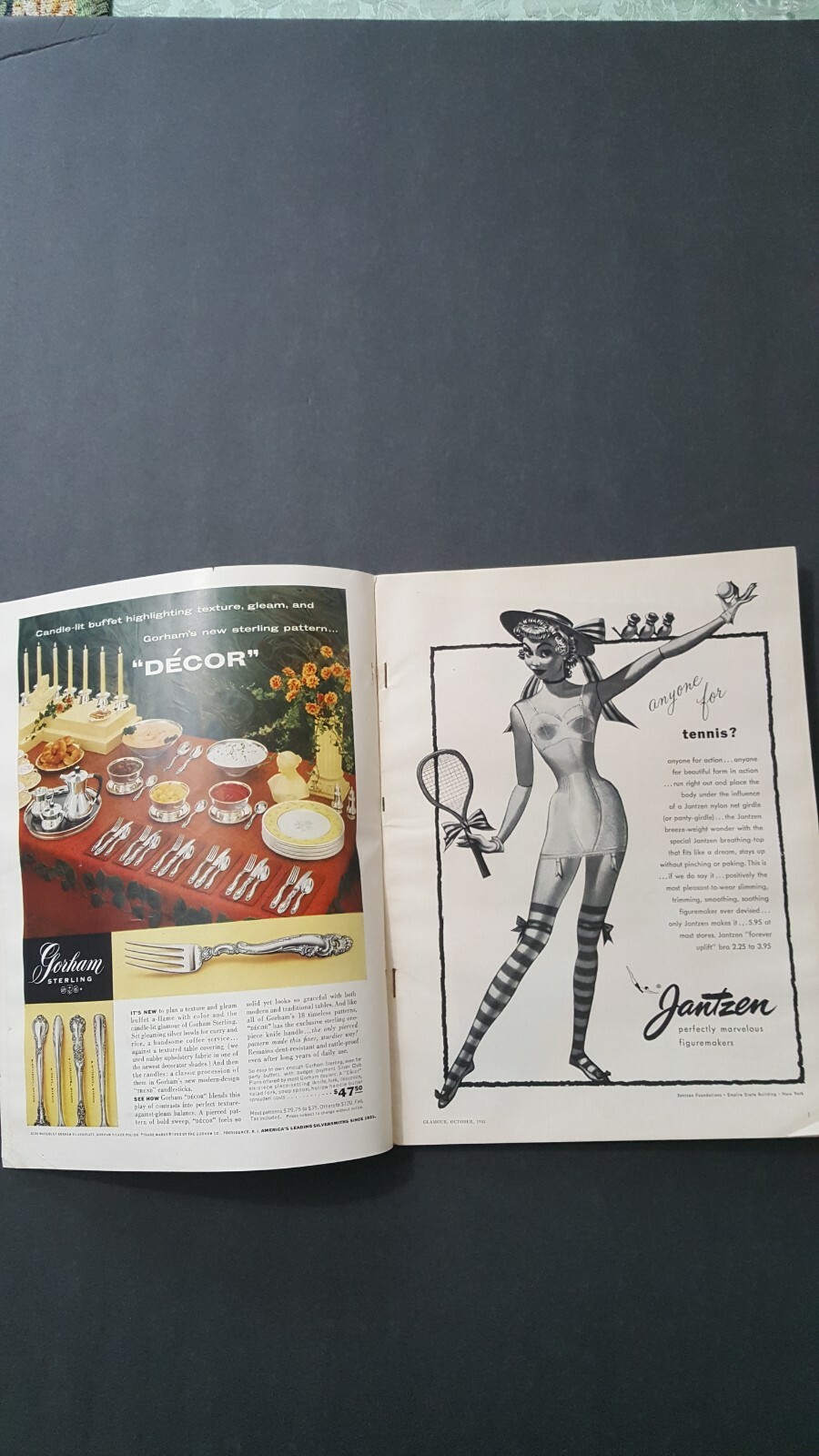 VTG1953 October GLAMOUR Magazine f girl with Job Million Dollar Look 174 Pages