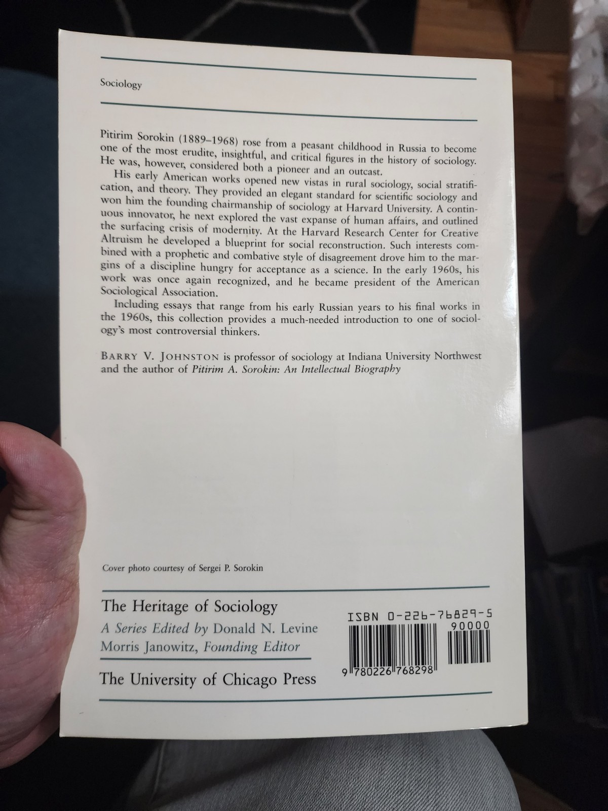 Heritage of Sociology Ser.: On the Practice of Sociology by Pitirim A….