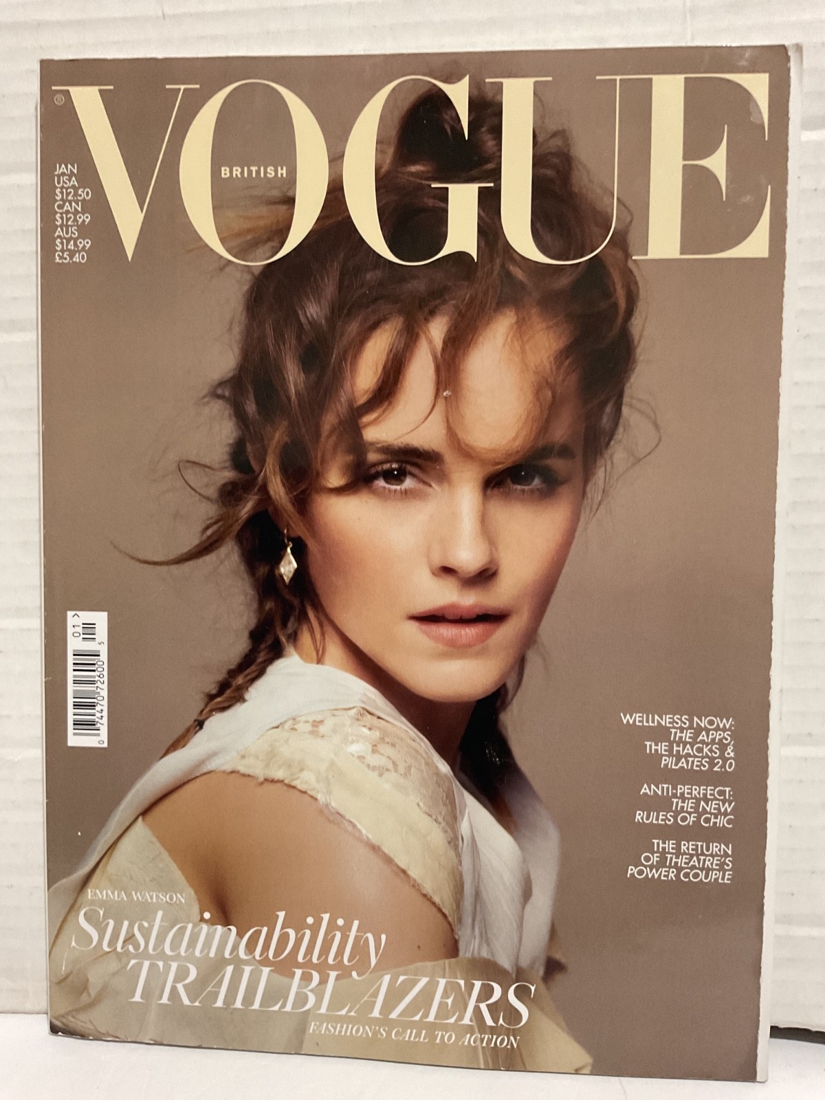 EMMA WATSON Sustainability Tbz Issue Vogue Magazine January 2024 BRITISH EDITION