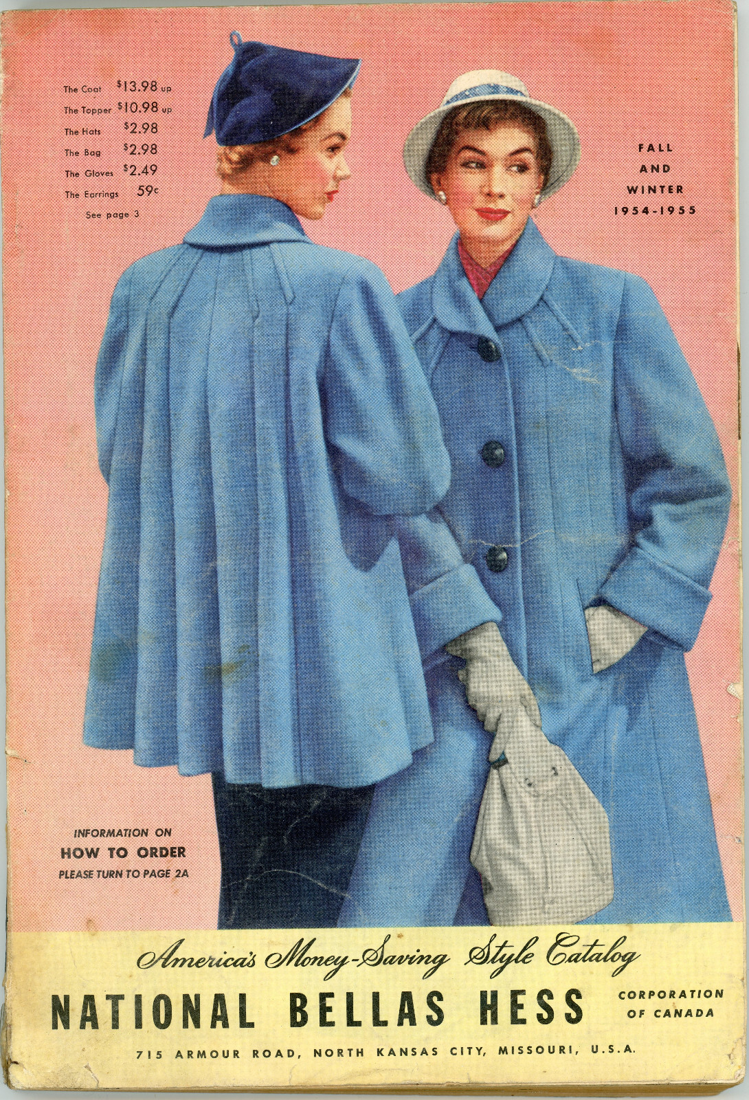 Vintage! 1954-55 NATIONAL BELLAS HESS Fall & Winter Catalog – 214 Pages – KC MO