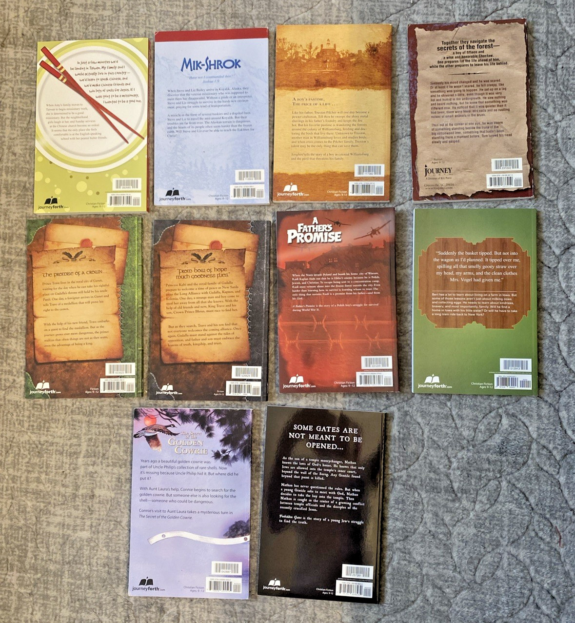 BJU Journey Forth Christian Homeschool Lot 10 Readers Ages 9–12 Fiction Books