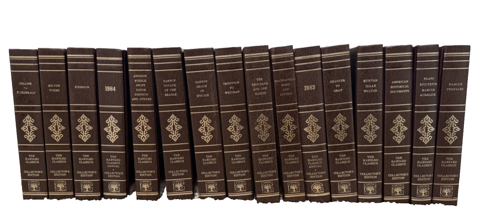 Harvard Classics Lot of 16 Volumes Faux Leather Bound Books