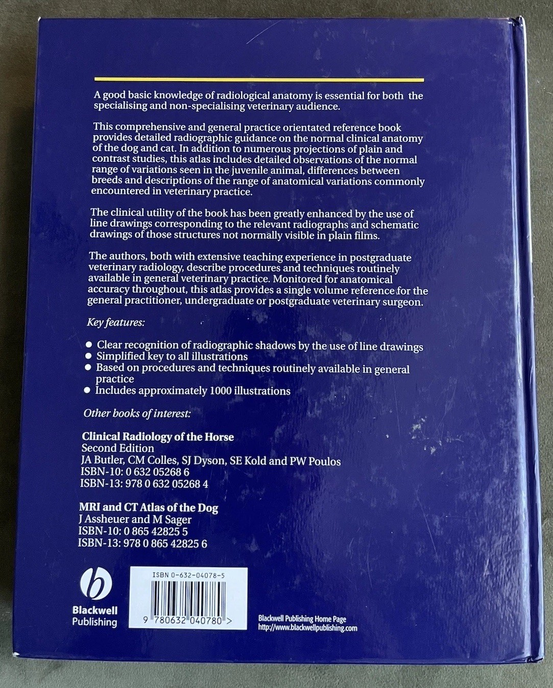An Atlas of Interpretative Radiographic Anatomy of The Dog & Cat 2nd Edition