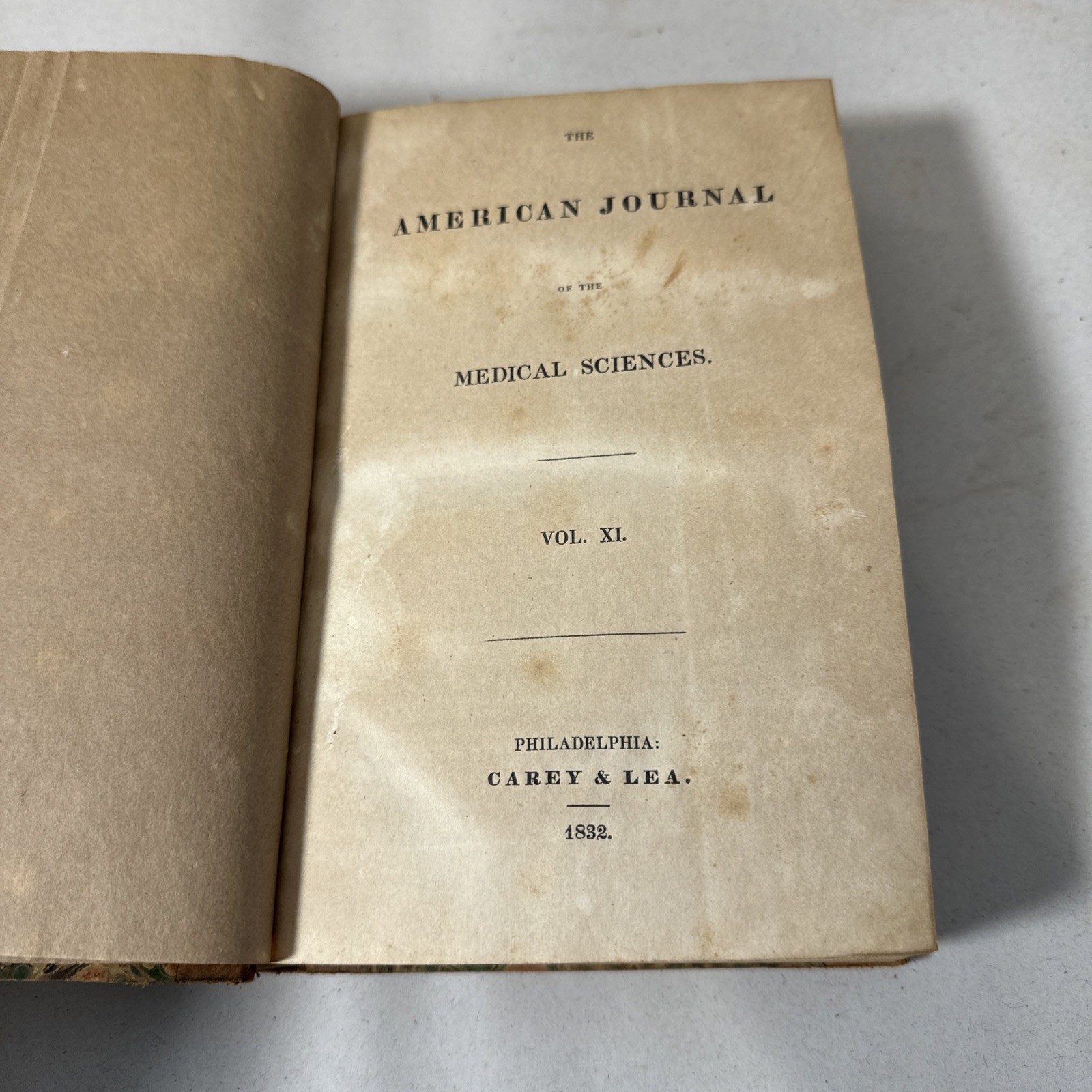 American Journal Medical Sciences 1832 First Edition Book Plates Volume 11