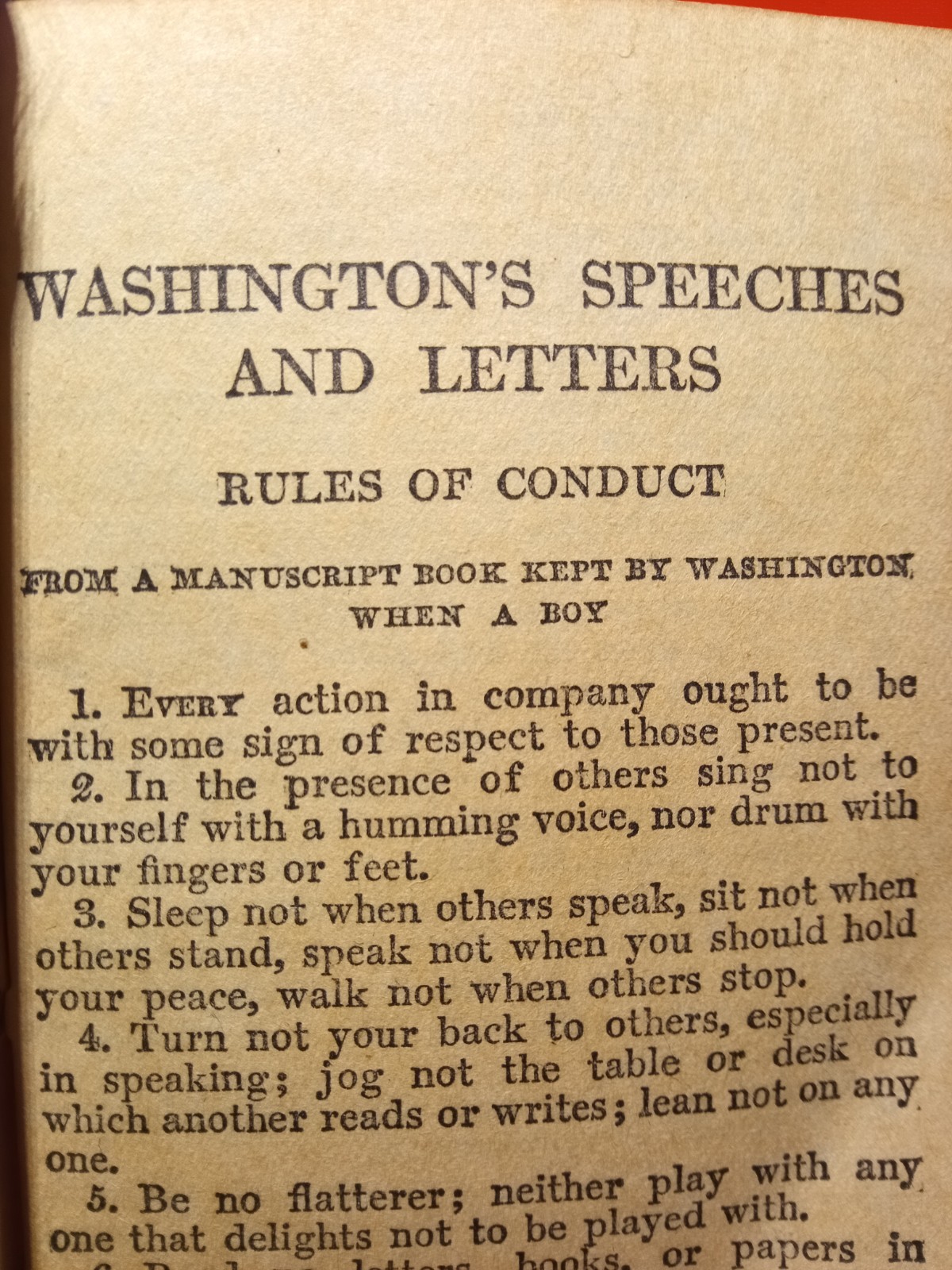 George Washington: Speeches & Letters, Little Leather Library Miniature