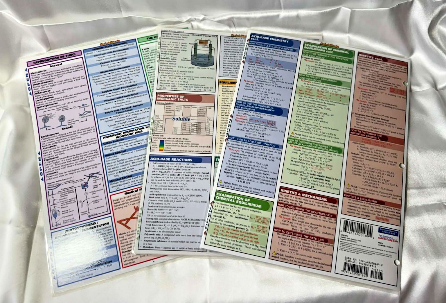 BarCharts Inc Quick Study Academic Lot of 3 Chemistry(2) & Microbiology