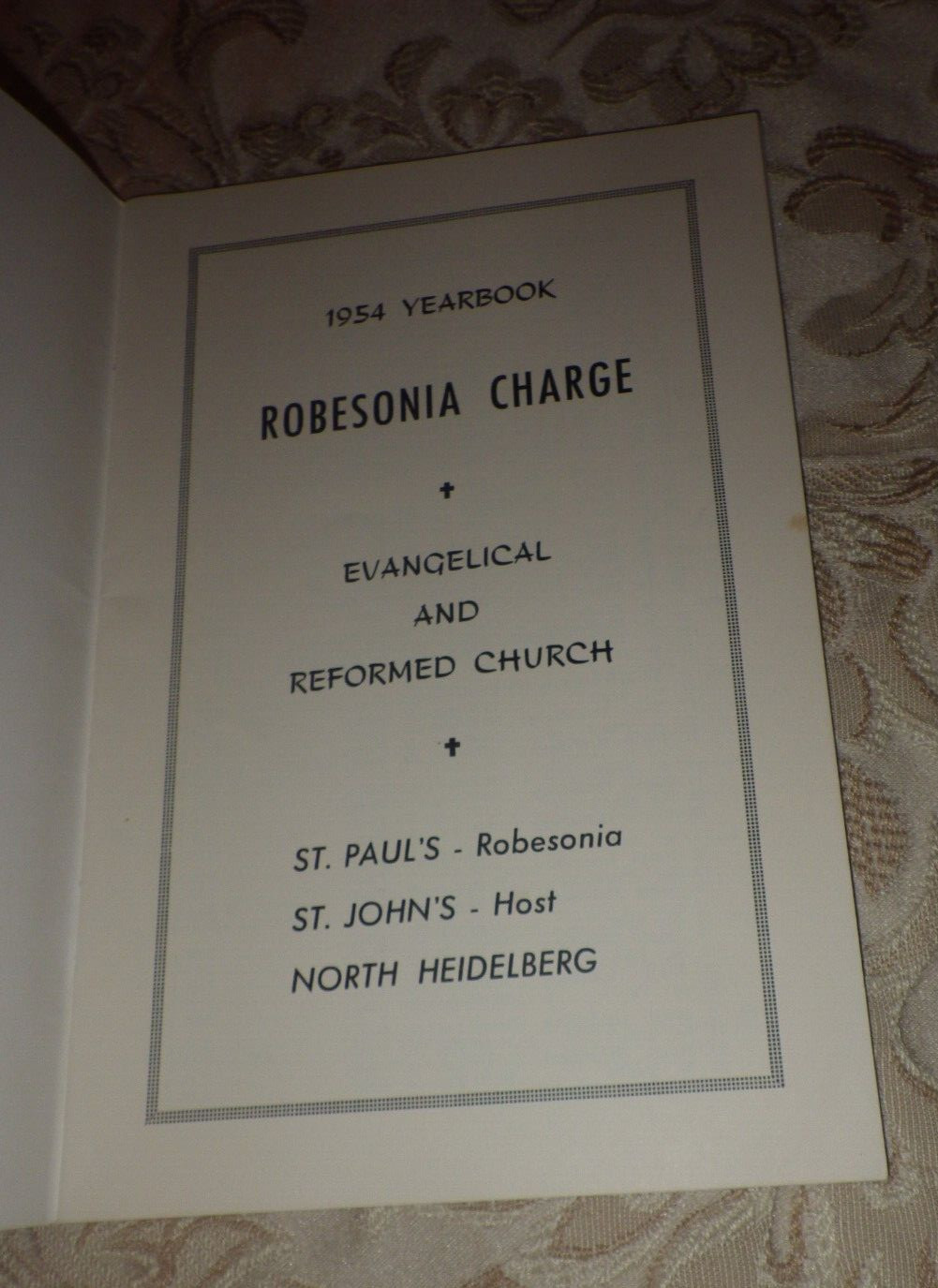 ROBESONIA PA HIEDELBERG ST JOHN’S CHURCH DIRECTORY THE ROBESONIA CHARGE 1954 &56