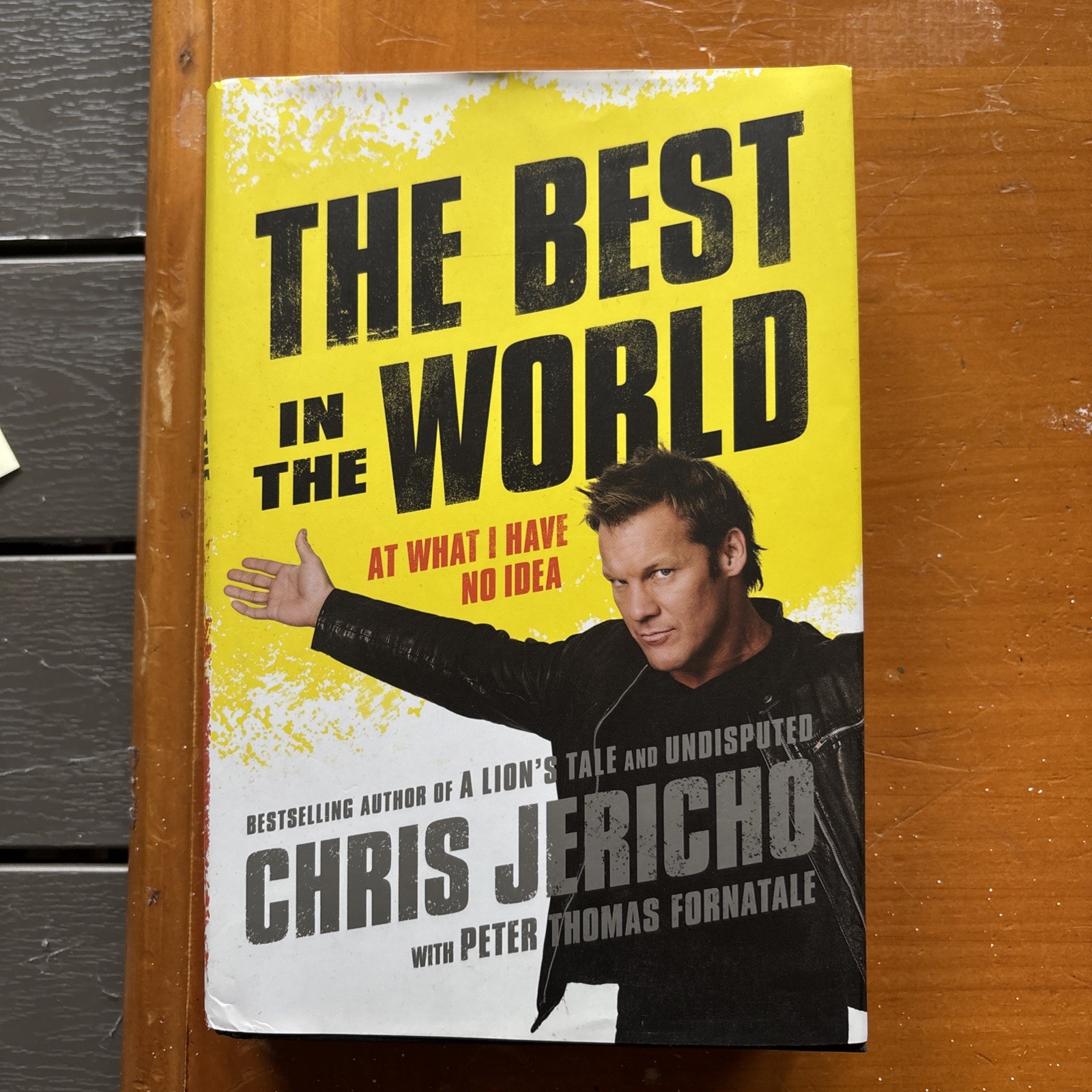 Chris Jericho AUTOGRAPHED SIGNED book Best in The world at what i have no idea