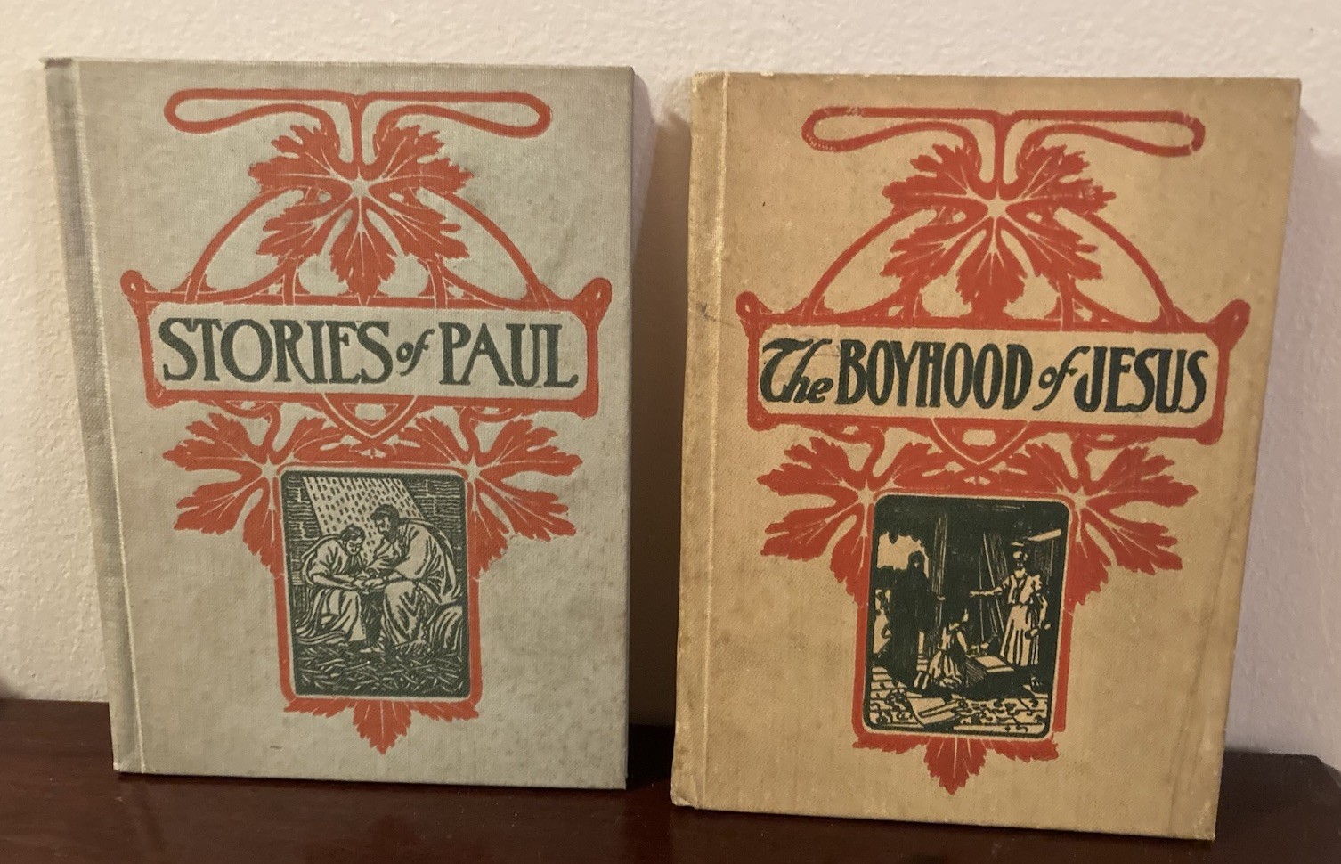 4 Lot 1905 Books The Boyhood of Jesus/Stories Of Paul David C Cook Publishing