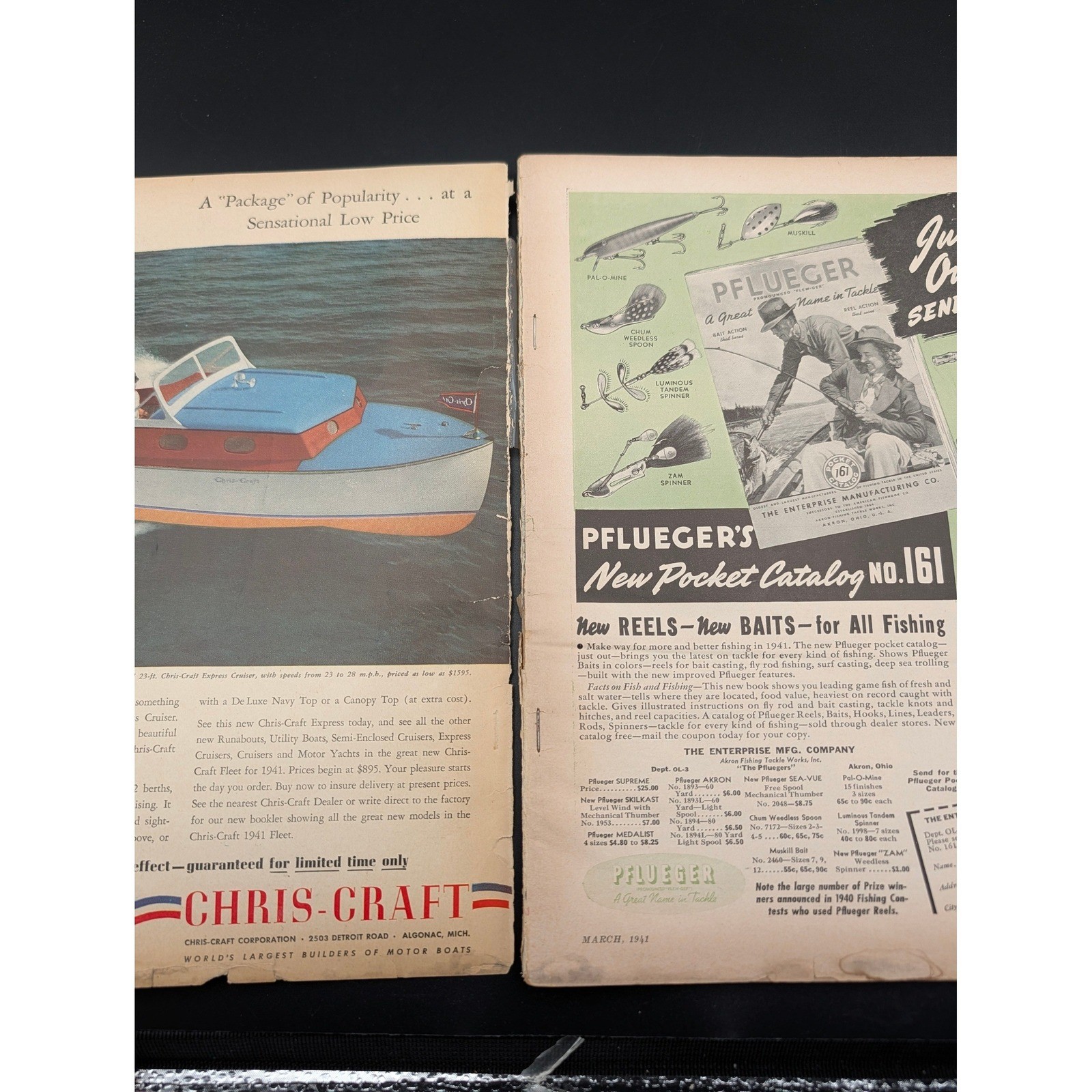 Outdoor Life Magazine March 1941 Hunting Fishing Bass Dog Shotgun Fireplace