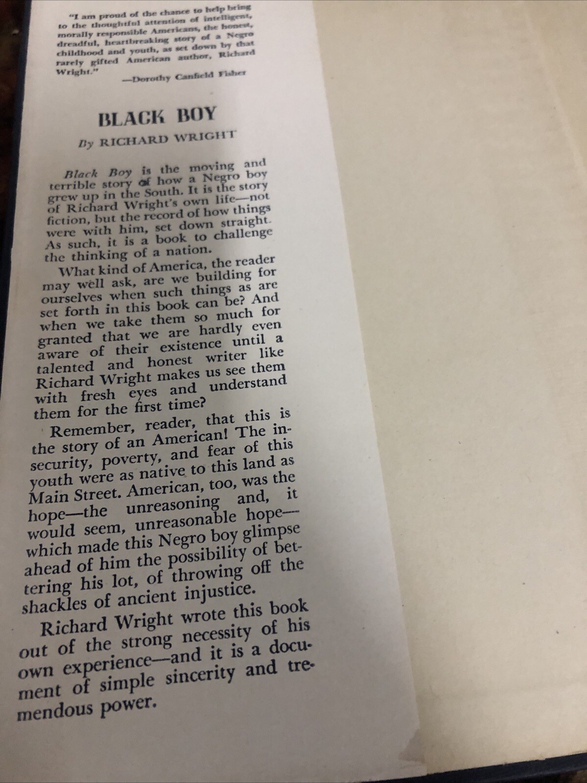 1945 Black Boy Wright First Edition Liberty Racism Autobiography Civil Rights