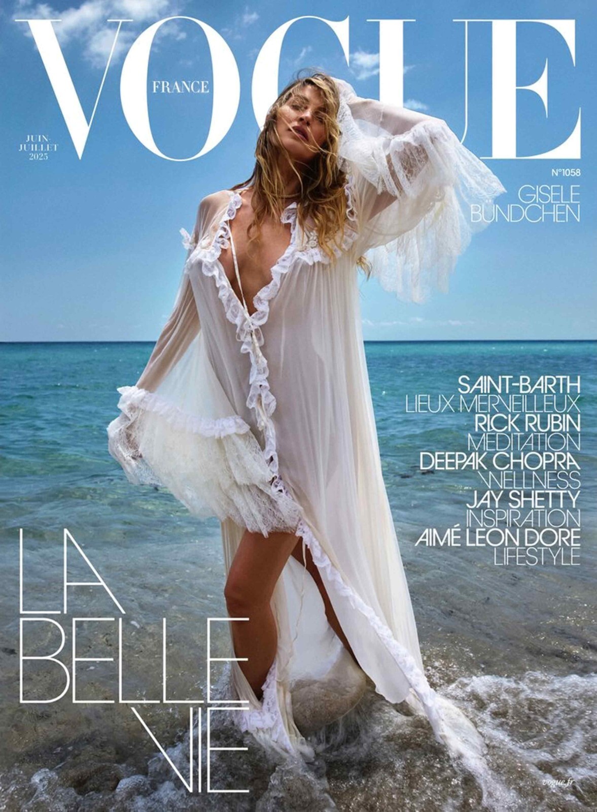 Vogue France Magazine French Language Gisele Bundchen, Rick Rubin June/July 2025